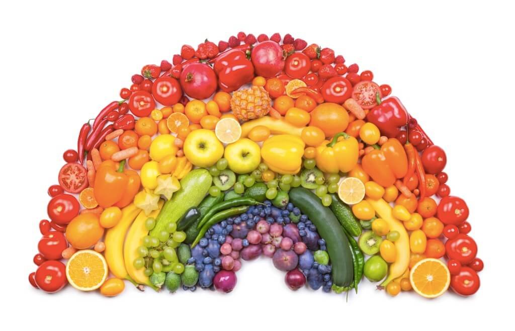 A Rainbow Arrangement of Different Vegetables