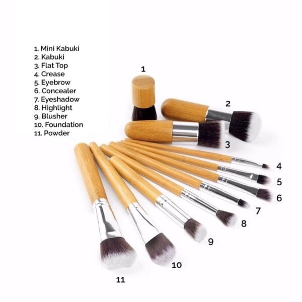 Poppy Sloane Bamboo Luxury 11 Piece Makeup Brush Set